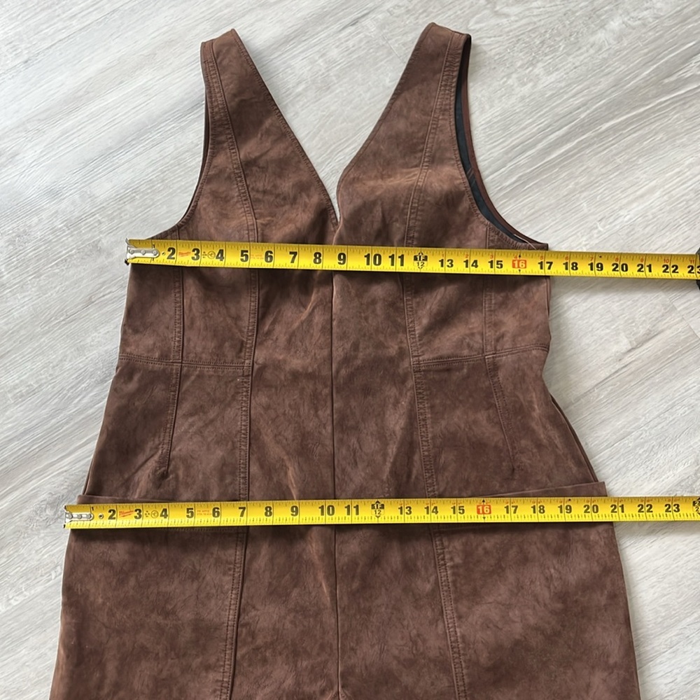We The Free People Nico Faux Suede One Piece Jumpsuit Romper Womens Med NWOT - Picture 5 of 14